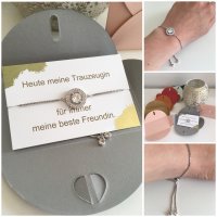 Trauzeugin Geschenk beste Freundin Hochzeit Brautjungfer Armband