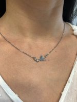 Taube Frieden Halskette SILBER Kette Geschenk Freundin Schwester Mama Friedenstaube