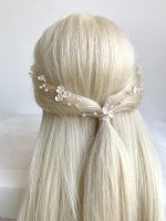 Rosegold Haardraht Haarschmuck Haarkamm Blüten Blumen Hochzeit Brautschmuck
