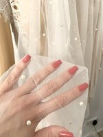 Perlen ivory 1 lagig Brautschleier Schleier schlicht dezent elegant Kamm Brautkleid