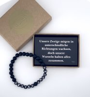 3D Karte Bruderherz Geschenk Bruder Armband Onyx Naturstein
